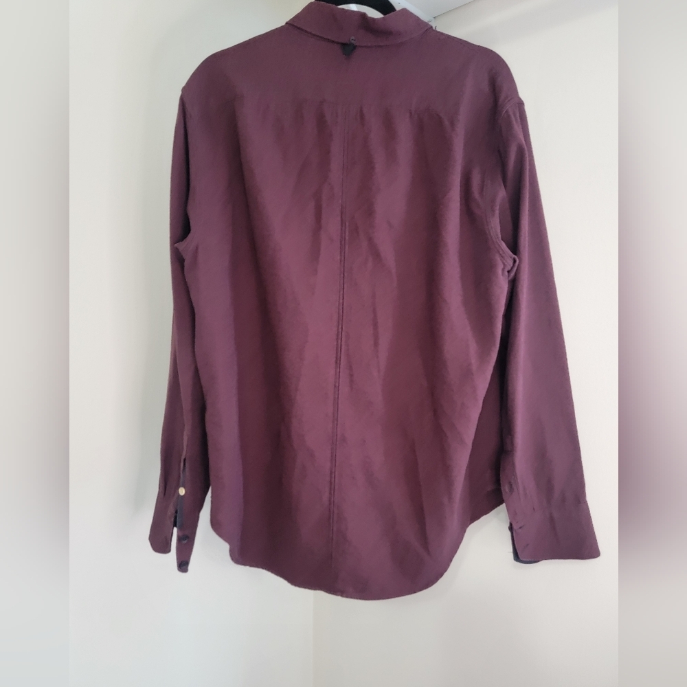 rag & bone Men's Plum Button-Down Casual Shirt - Picture 5 of 12